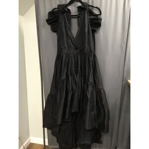 Making The Cut Sienna's Dress Women's Medium Black Ruffle Tiered Hi-Low A-Line